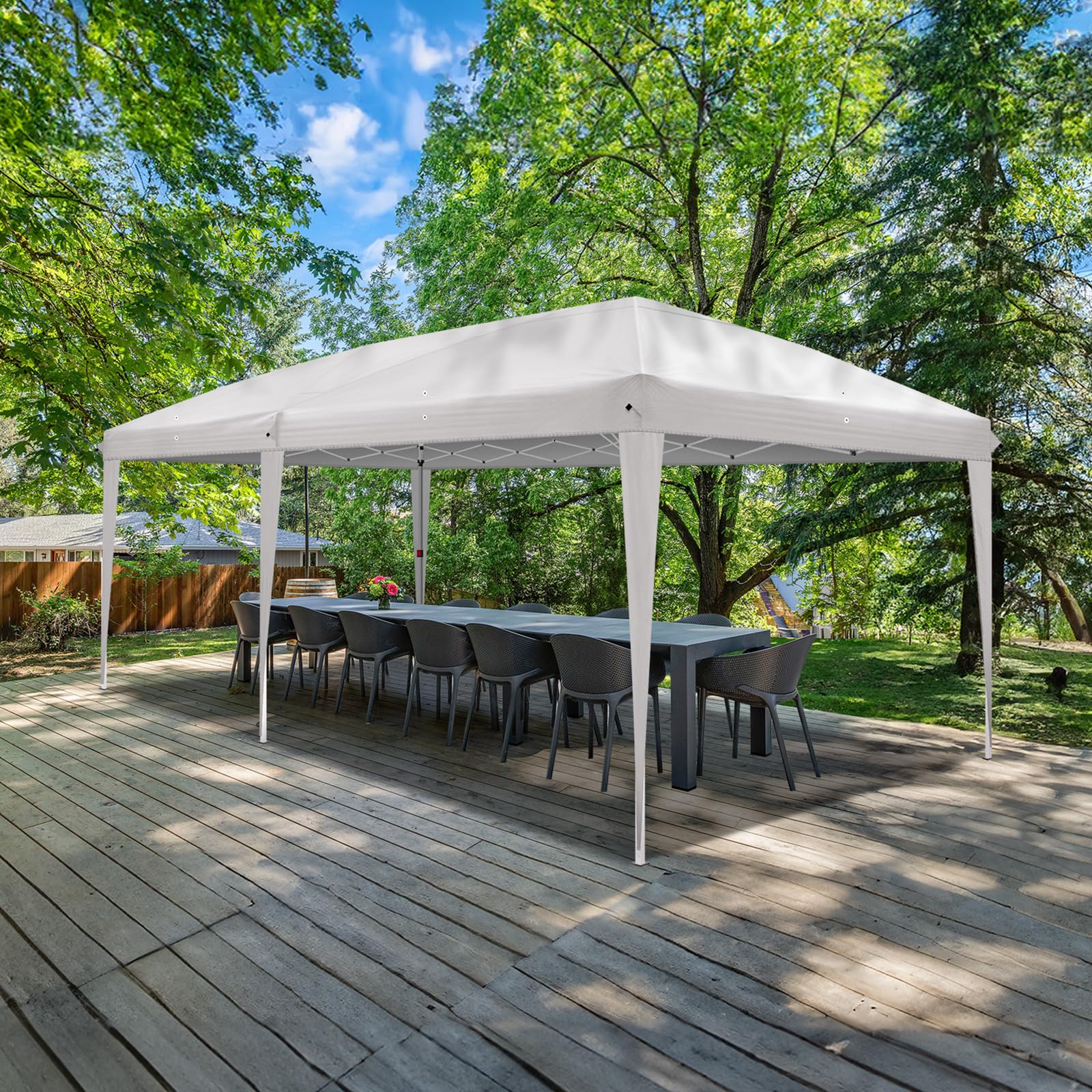 SEALAMB 10x20FT Heavy Duty Commercial Pop Up Canopy Tent - Instant Gazebo with Carry Bag for Outdoor Parties, Camping, Weddings, Patio & Backyard Events - Perfect for Picnics, BBQs, and Tailgating