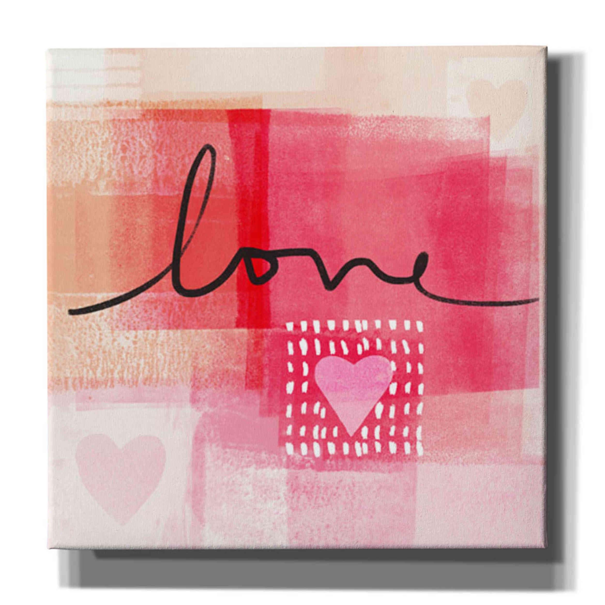 Love I by Linda Woods - 37x37 Inch Canvas Wall Art for Living Room, Bedroom & Office Decor | Modern Abstract Painting, Ready to Hang