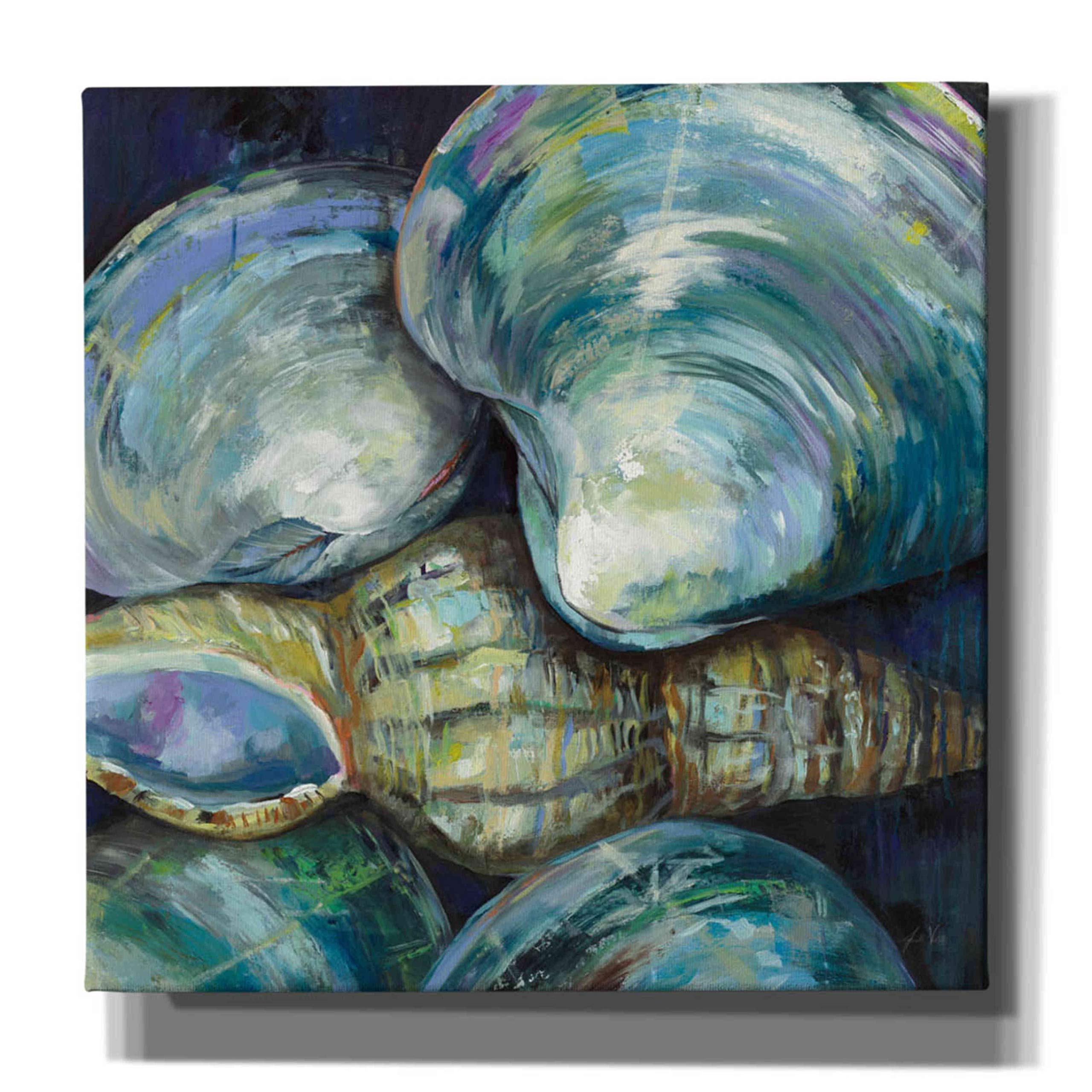 Epic Graffiti 'New England Summer' by Jeanette Vertentes - 37x37 Inch Modern Canvas Wall Art Painting for Living Room, Bedroom & Office Decor - Vibrant Abstract Landscape Artwork