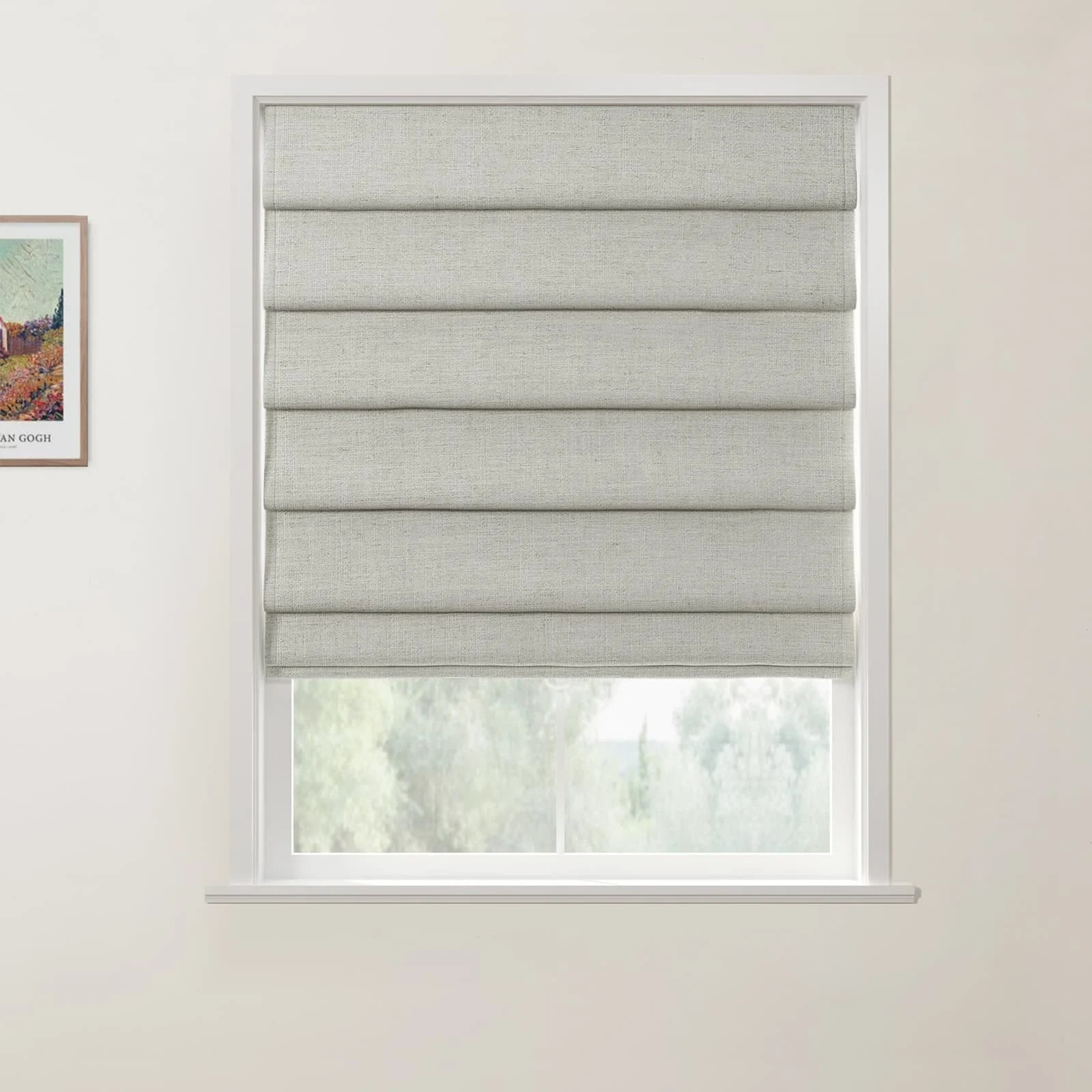 Custom Cordless Roman Shades - Blackout Window Blinds for Living Room, Bedroom & Home Decor - Easy to Install & Adjustable Light Control