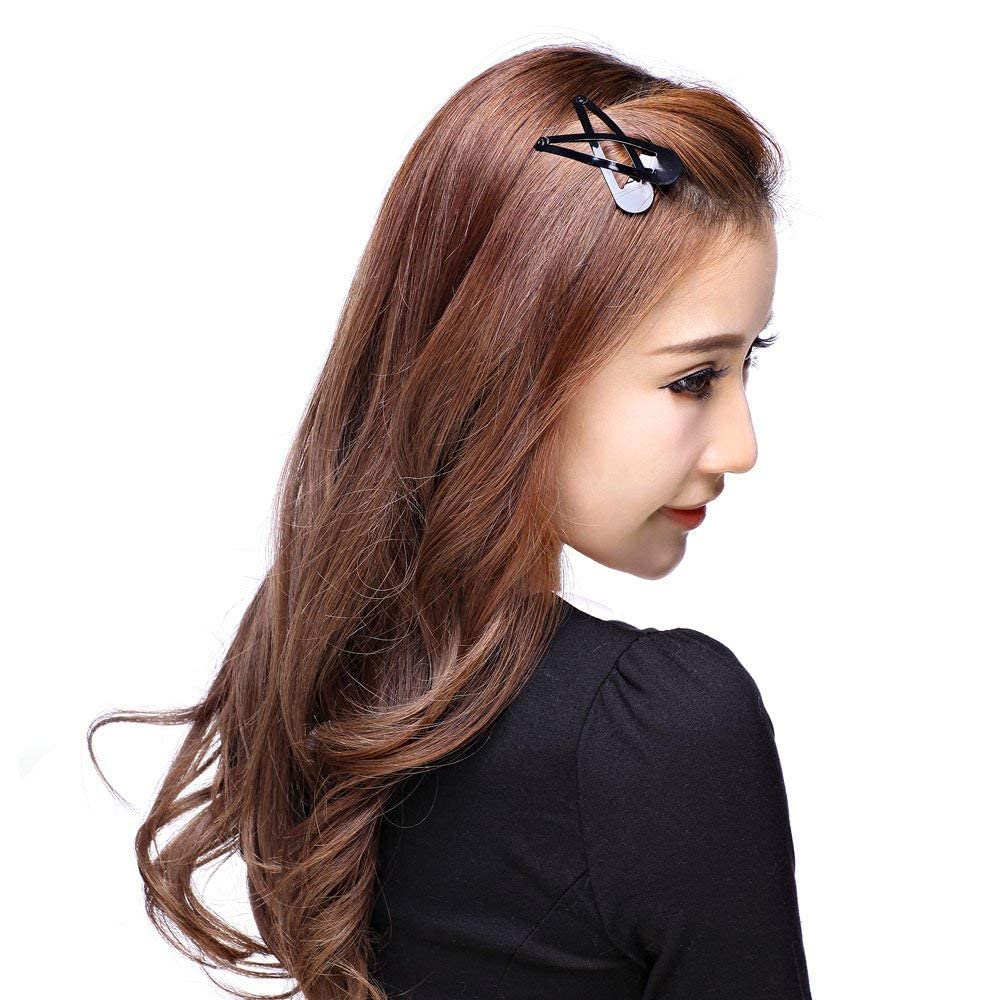 Trendy Black Tic Tac Hair Clips for Women & Girls - 24pcs Korean Style Hair Accessories - Perfect for School, Work & Party Hairstyles