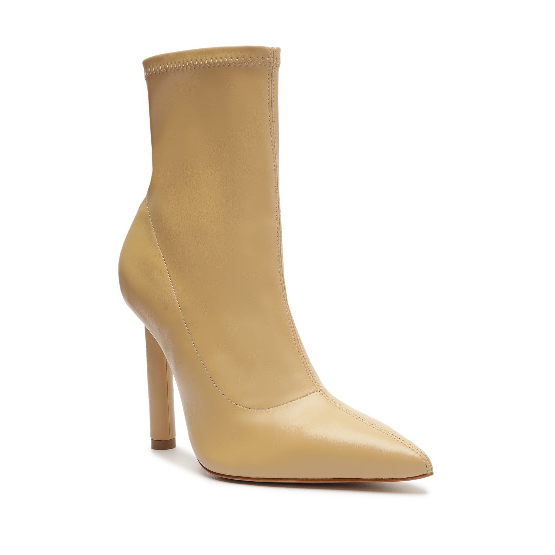 Gia Nappa Leather Bootie Women's Ankle Boots - Soft Genuine Leather, Comfortable Low Heel, Stylish Pointed Toe for Fall/Winter Fashion, Office & Casual Wear