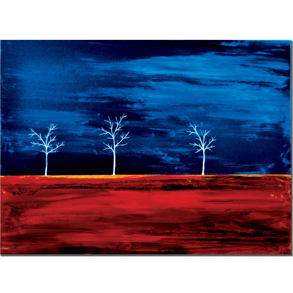 Scorched Canvas Wall Art - 35x47 Inch Modern Abstract Painting for Living Room, Bedroom & Office Decor | Handmade Trademark Art