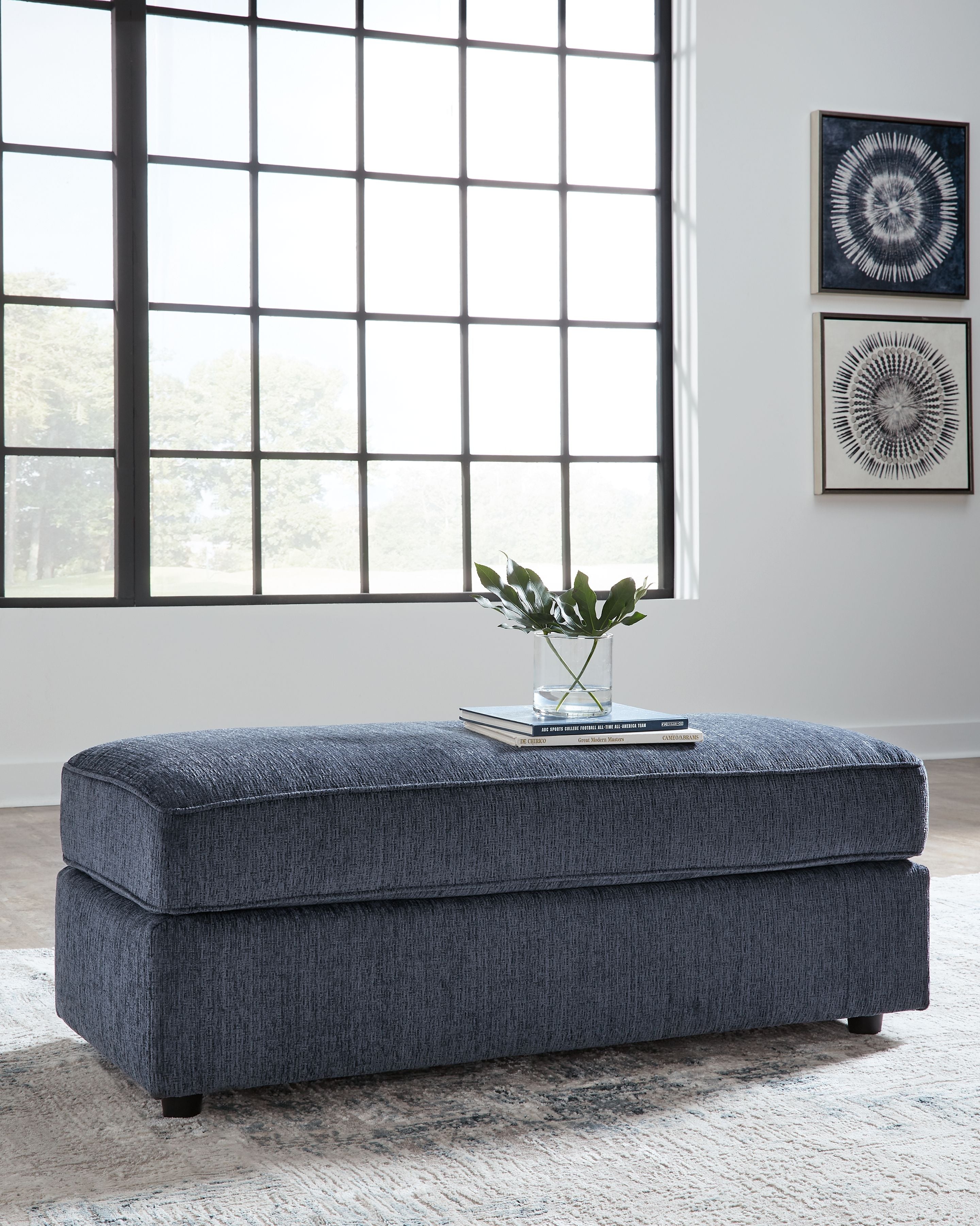 Albar Place Modern Sectional Sofa with Ottoman - Stylish Living Room Furniture for Small Spaces & Apartments