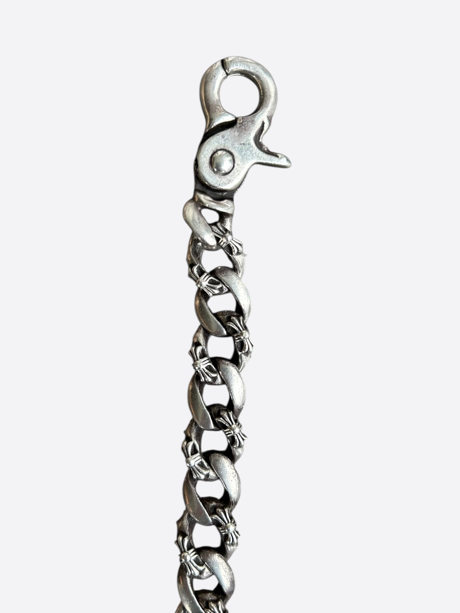 Chrome Hearts Sterling Silver Fancy Cuban Link Bracelet for Men & Women - Luxury Hip Hop Jewelry Gift for Birthday, Anniversary & Special Occasions