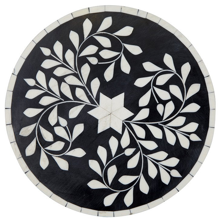 Office Star OSP Designs Mosaic Accent Drink Table Set of 2 - Small Side Table for Living Room, Bedroom, or Patio - Perfect for Holding Drinks, Books, and Decor