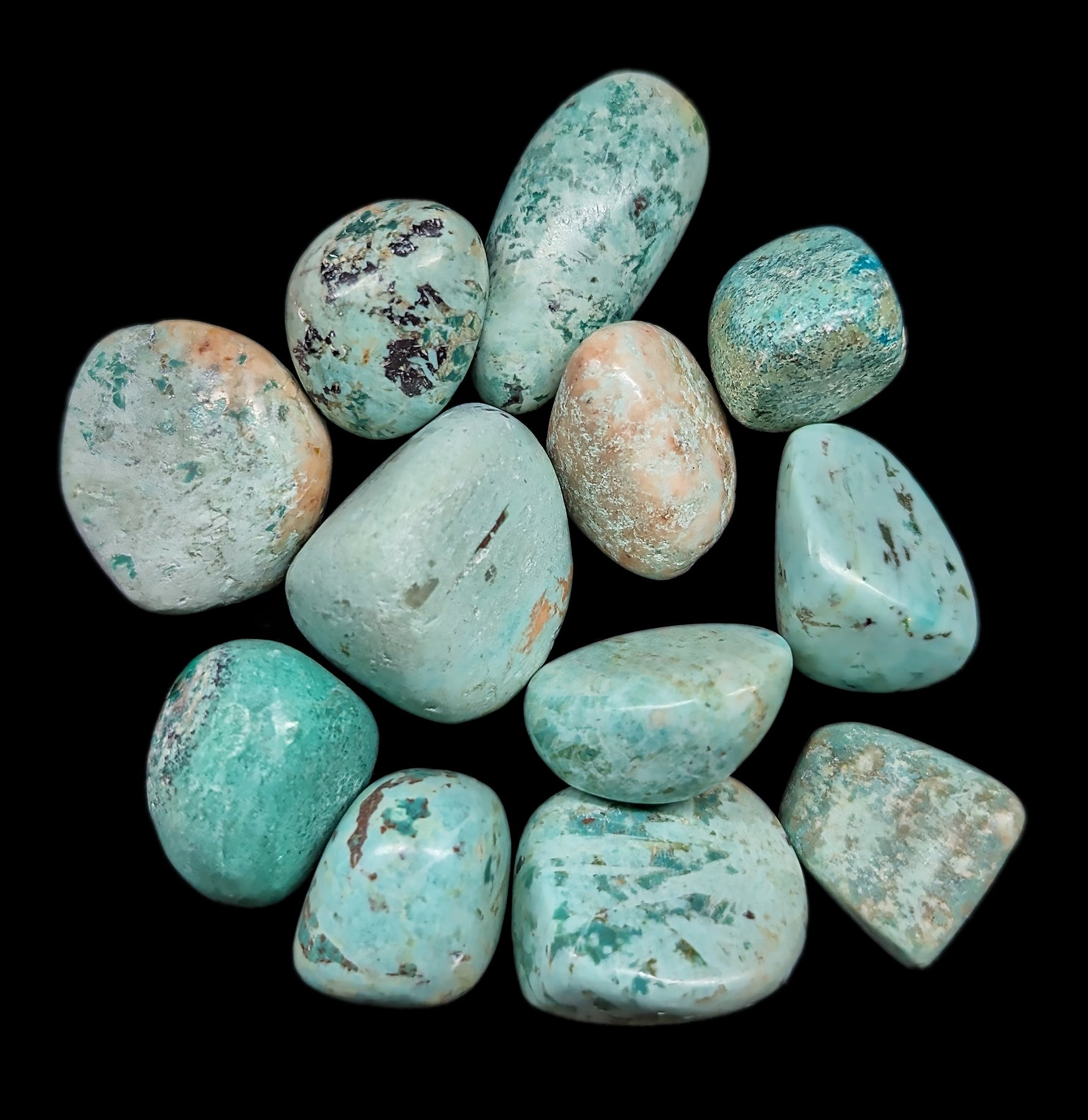 Natural Tumbled Turquoise Stones for Jewelry Making, Healing Crystals, and Home Decor - Bulk Wholesale for DIY Crafts and Spiritual Gifts