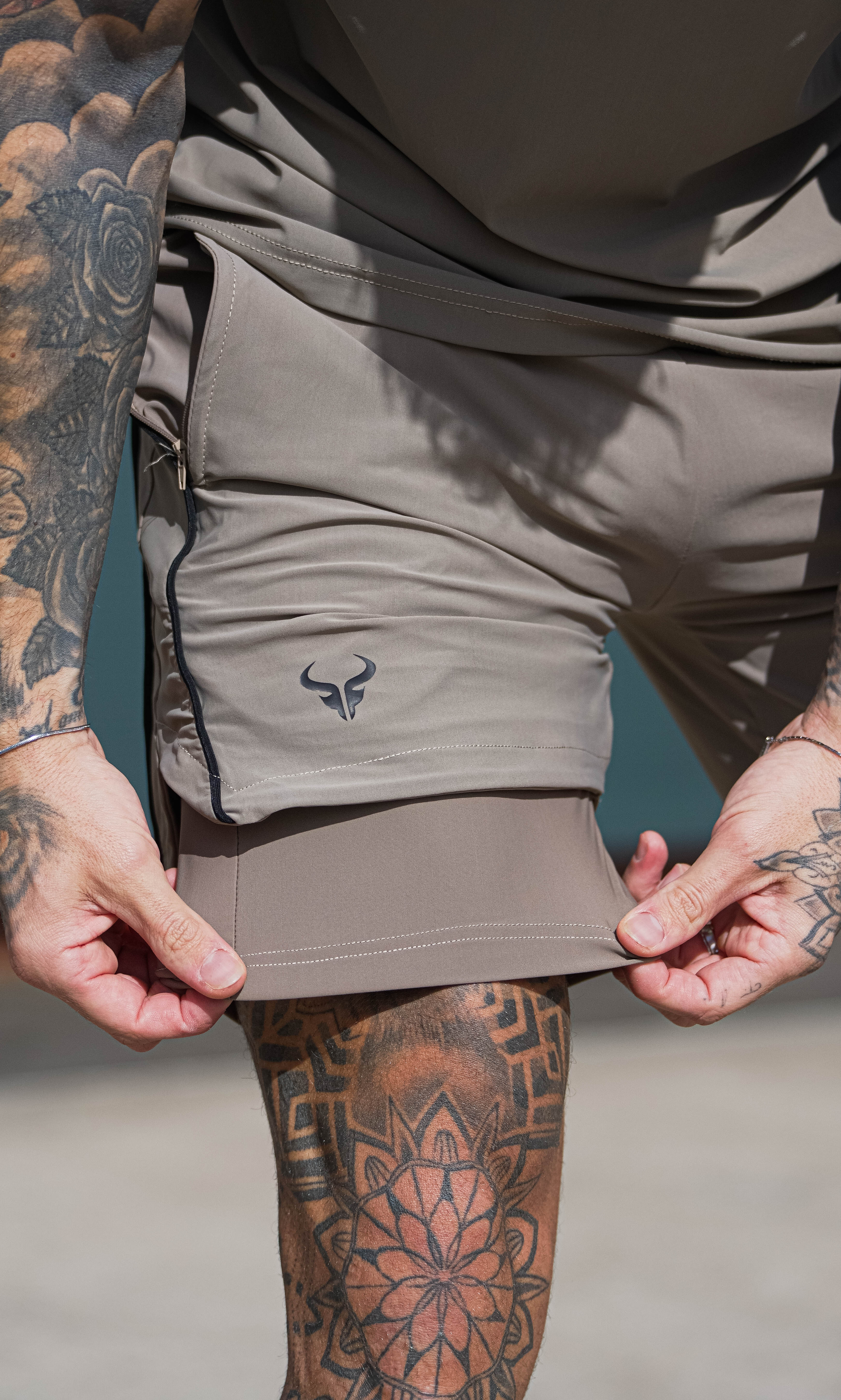 Cerus Biscuit Flex 2-in-1 Running Shorts with Built-in Liner - Men's Athletic Workout & Gym Shorts for Running, Training, and Outdoor Activities