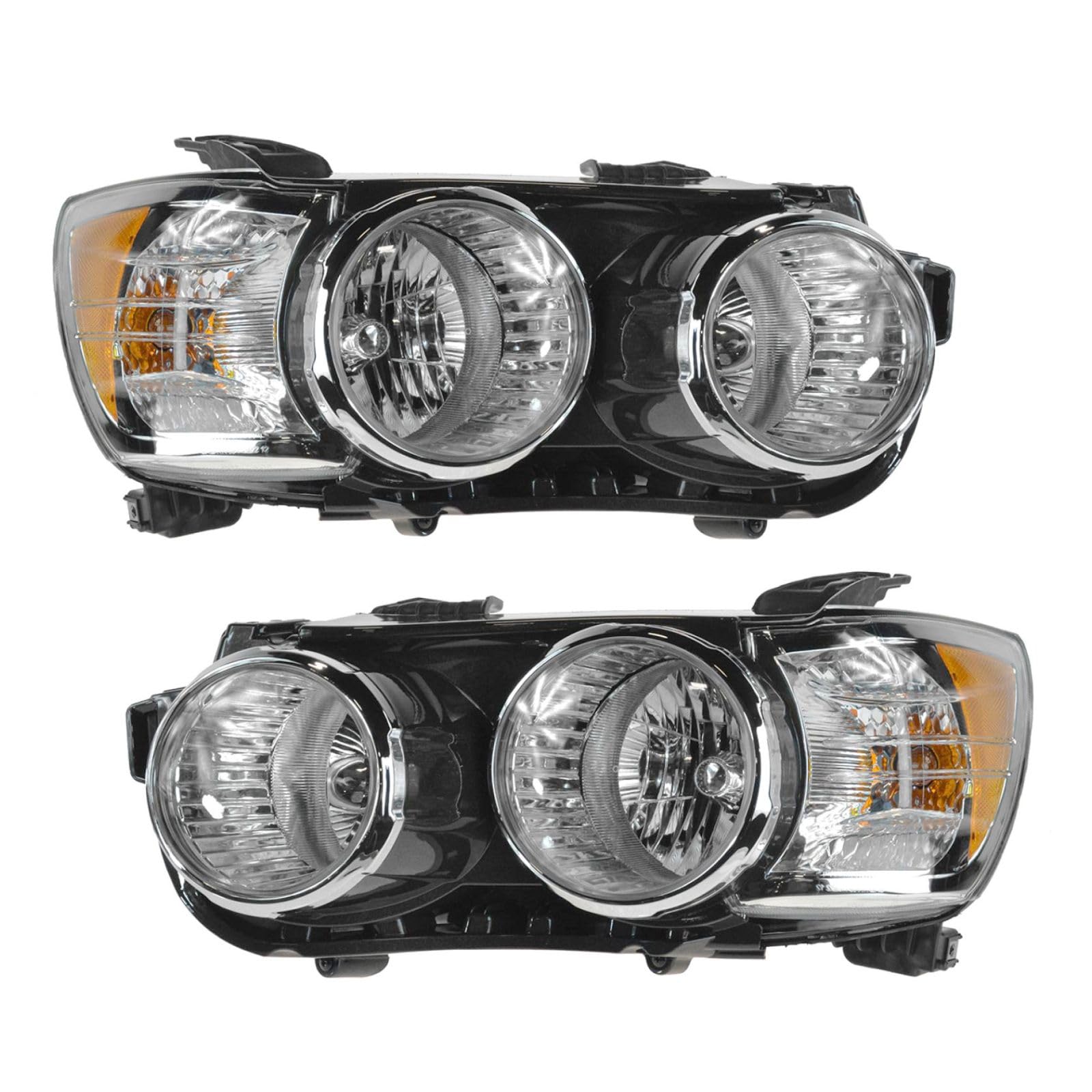 Chevrolet Sonic Headlight Assembly Set - Driver & Passenger Side Compatible with 2012-2015 Models (GM2502359 GM2503359) | Durable Replacement Headlights for Night Driving & Foggy Conditions