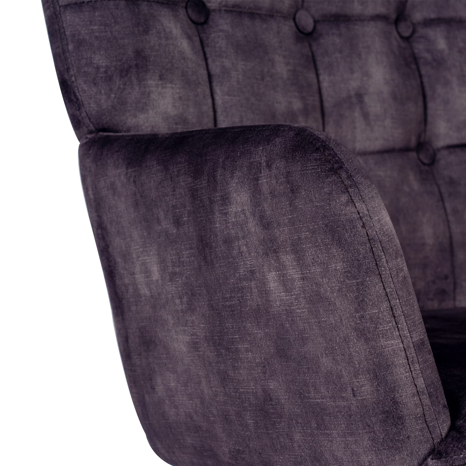 DUHOME Modern Velvet Accent Chair - Tufted Button Back Armchair with Upholstered Tall Back - Elegant Reception Side Chair for Living Room, Bedroom & Office - Soft Black Velvet Fabric - Perfect for Reading Nook, Lounge Area or Guest Seating