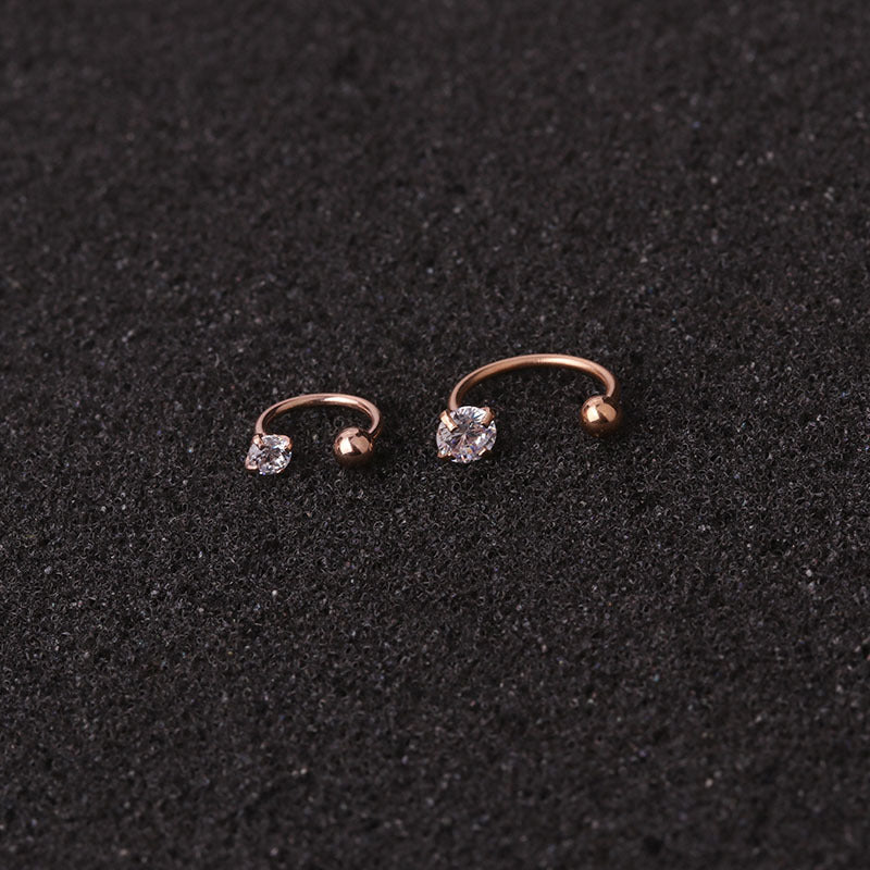 20G Front Back Ear Jacket Earrings with CZ Stones - Gold/Silver Hoop Earrings for Women | HSPJ19118 | Perfect for Parties, Weddings & Everyday Wear