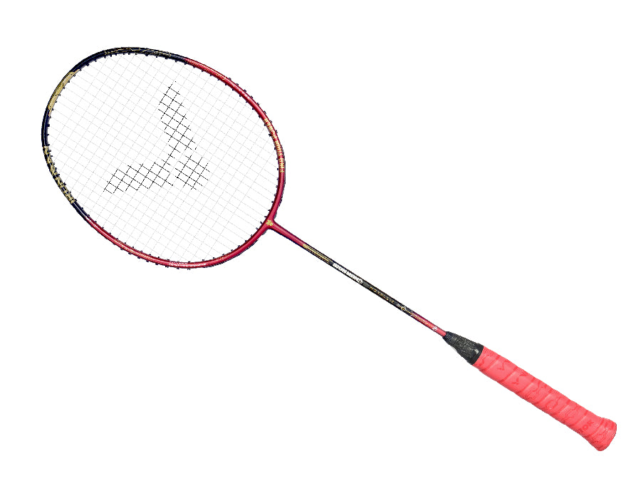 Victor Iron Man Limited Edition Badminton Racket Set - Professional Carbon Fiber Badminton Racket with Bag & Shuttlecocks - Perfect for Indoor/Outdoor Games, Tournaments & Training