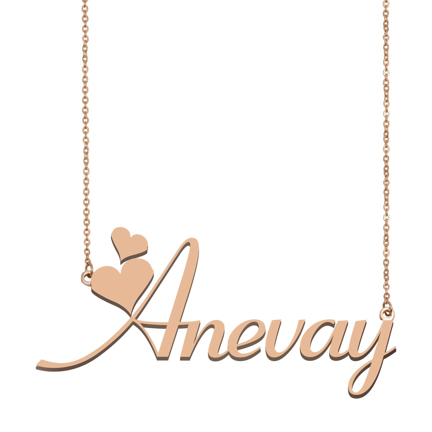 Custom MoShelly Personalized Name Necklace for Women - Anevay Engraved Jewelry Gift for Her, Perfect for Birthdays, Anniversaries & Special Occasions