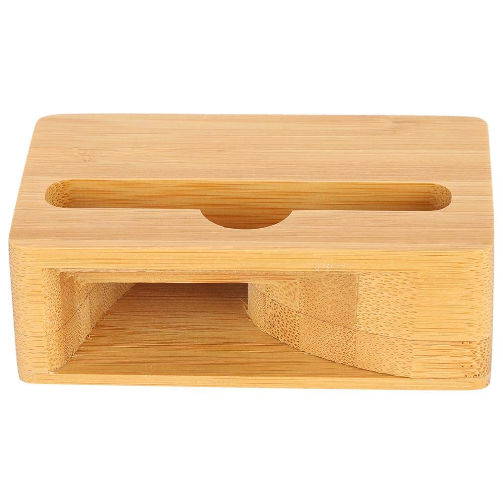 Wooden Phone Stand with Speaker Amplifier - Universal Smartphone Dock Holder Compatible with iPhone, Samsung & Android Devices for Desk, Office & Home Use