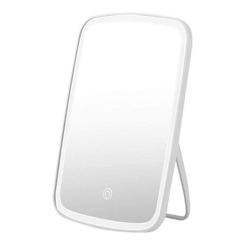 Premium LED Vanity Mirror with Touch Dimmer & Stand - 1200mAh Battery Operated Makeup Mirror for Tabletop & Bathroom | Perfect for Home, Salon, and Travel Makeup Application