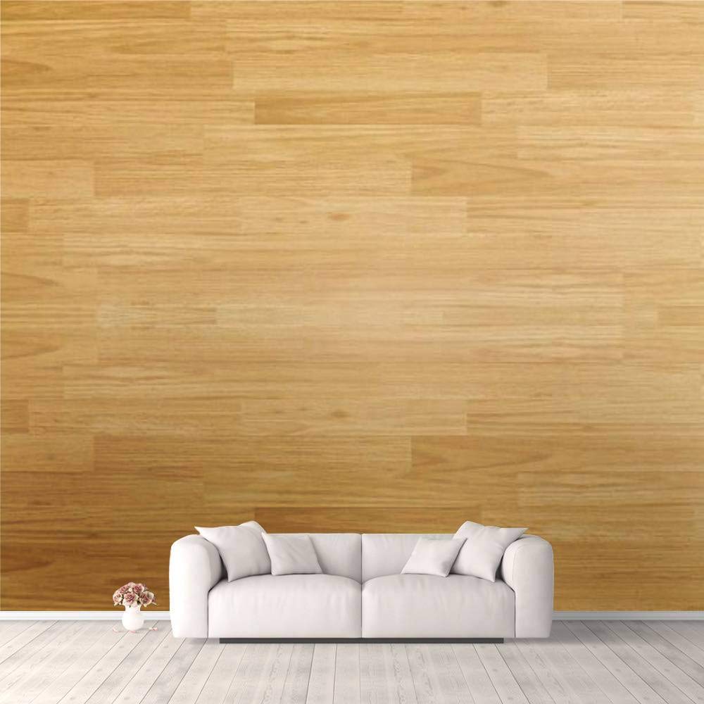 3D Self-Adhesive Wallpaper - Hardwood Maple Basketball Court Floor Design from Above | Peel and Stick Wall Mural for Bedroom, Living Room, Dorm Decor | Perfect for Walls, Ceilings & Wardrobes | Great for Sports Fans & Game Room Themes