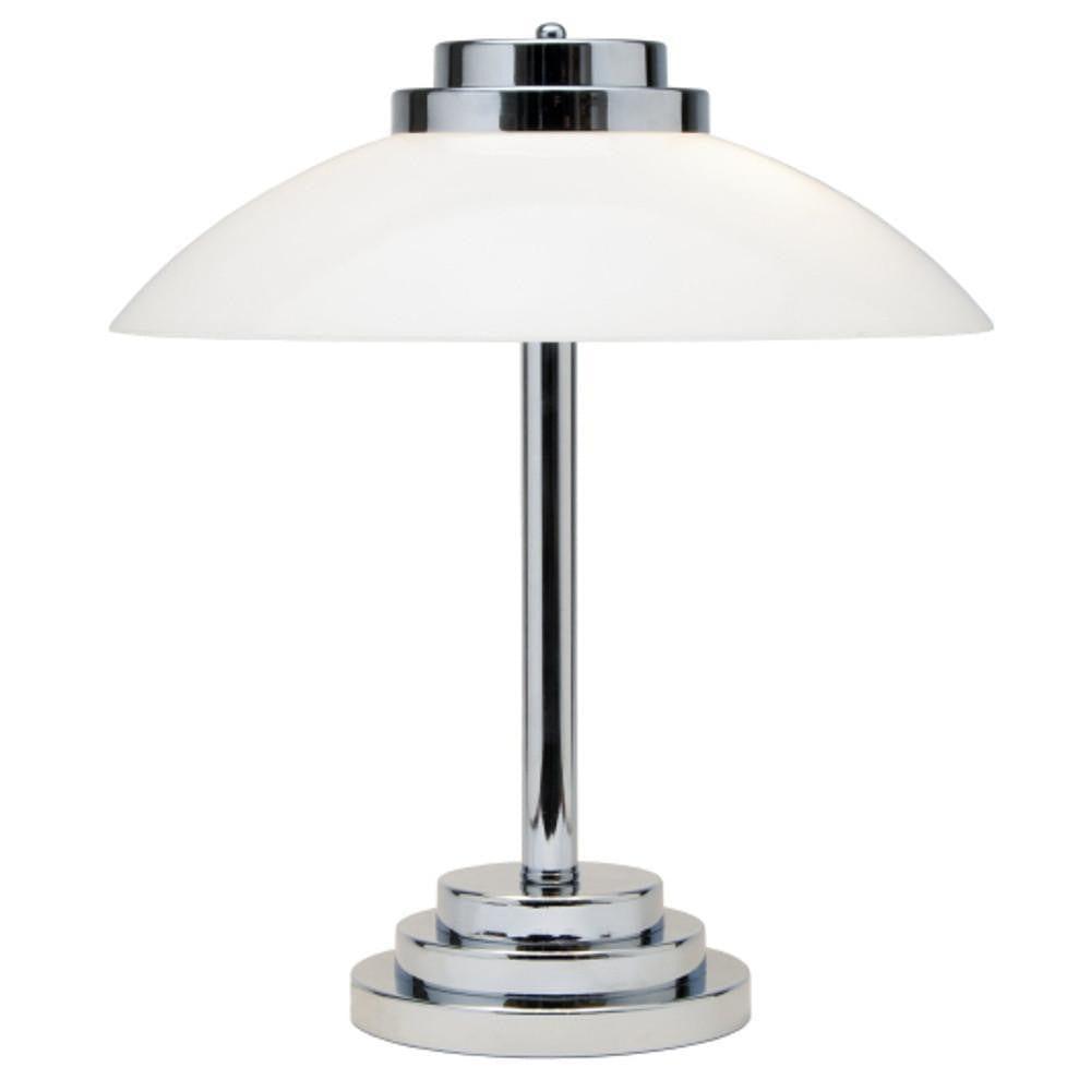 Vintage Chrome Art Deco Table Lamp - Kansa STRATTON 57 - Elegant Home & Office Lighting for Living Room, Bedroom, or Study