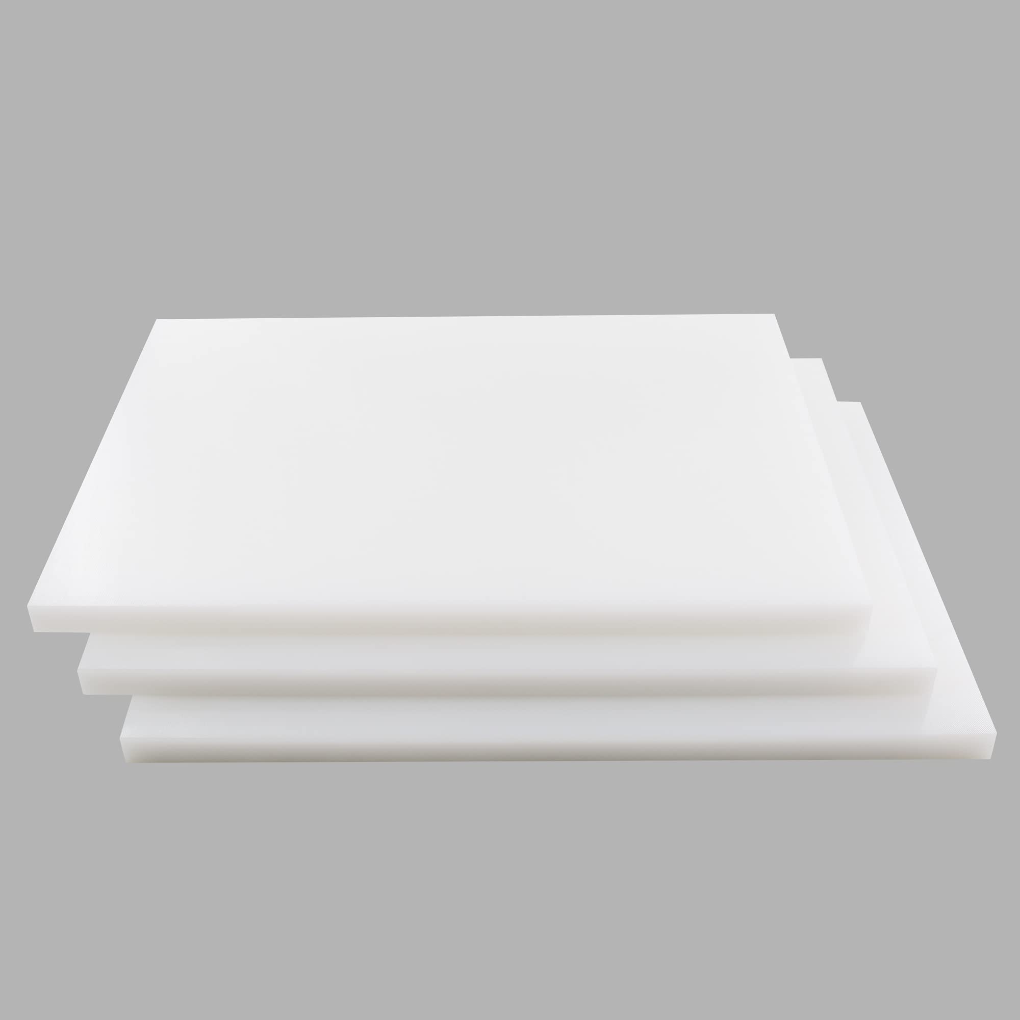 CMI Commercial Grade NSF Approved White Plastic Cutting Board Set - 24 x 18 x 1 Inch, 3-Pack for Professional Kitchens & Food Prep | Durable Chopping Boards for Restaurants, Catering & Home Cooking