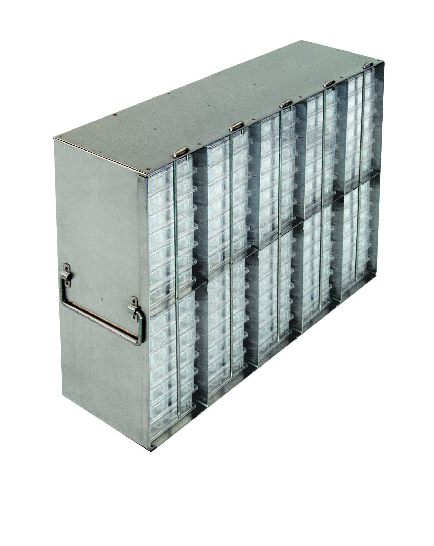 Stainless Steel Freezer Rack for 96-Well Microtiter Plates | UMP-511 Lab Organizer | Perfect for PCR Tubes & Sample Storage in Laboratories