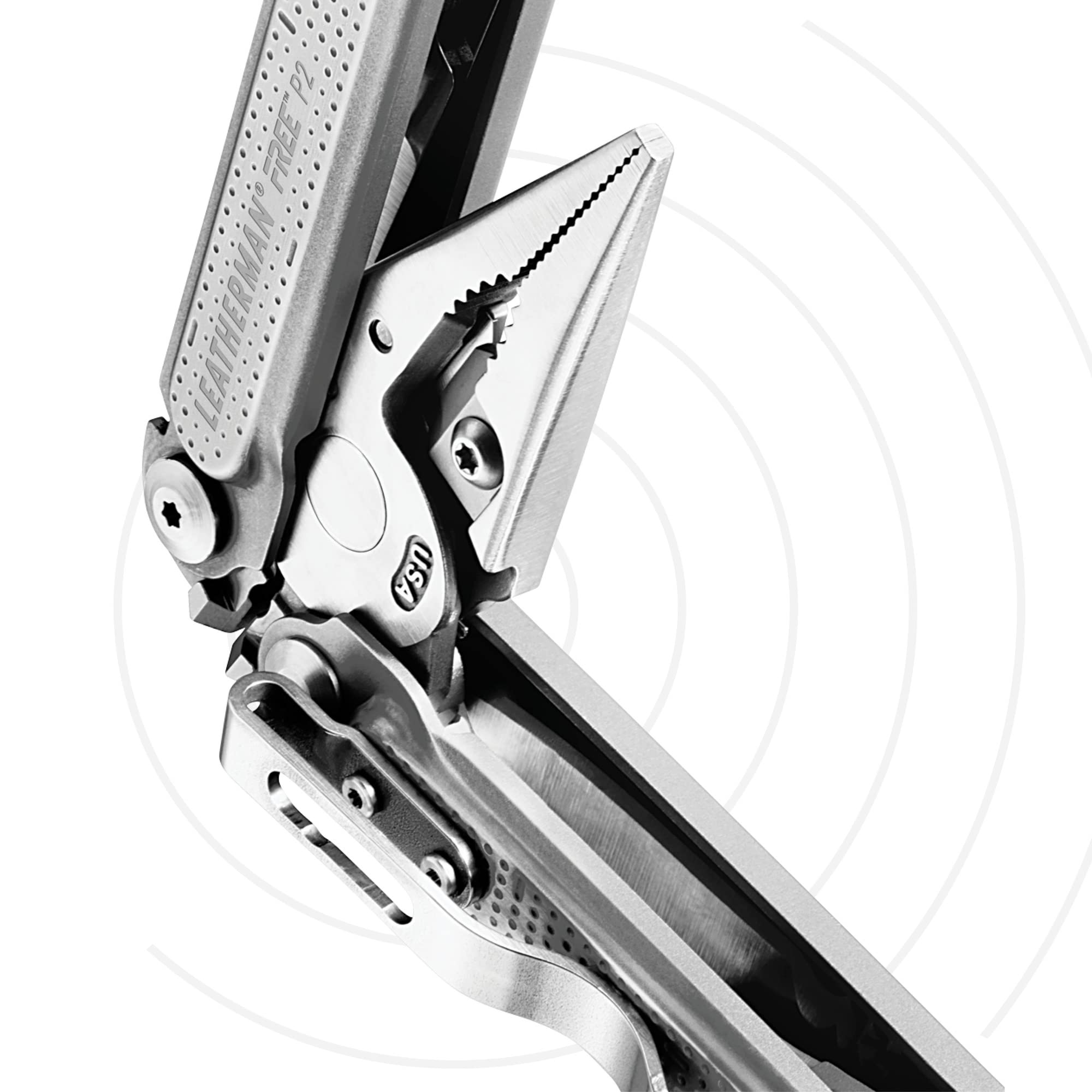 LEATHERMAN FREE P2 Multitool with Magnetic Locking - Compact & Hand Accessible Multi-Tool with Premium Nylon Sheath | Made in USA | Perfect for Camping, Hiking, Survival & Everyday Carry (EDC)