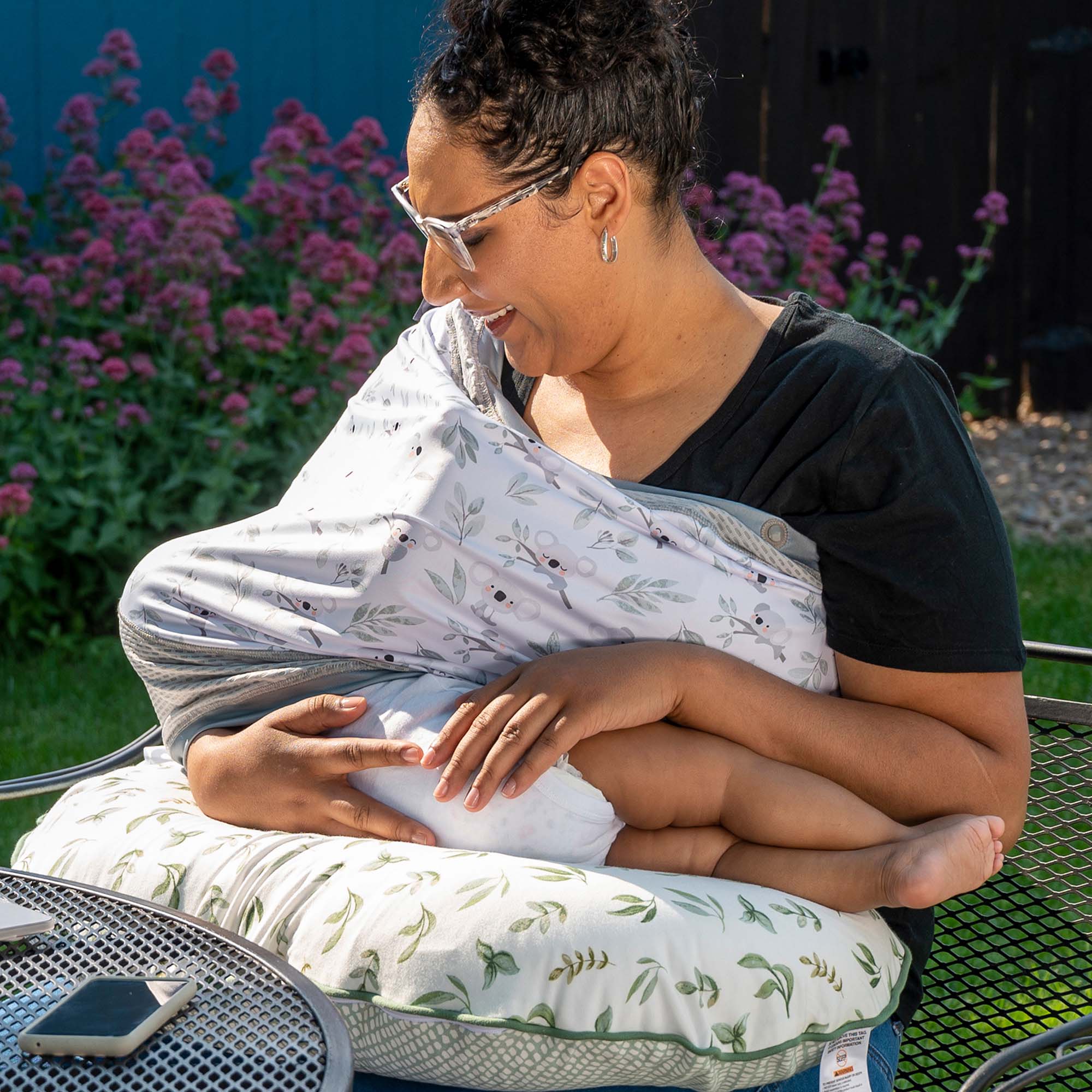 Organic Nursing Pillow Cover - Soft & Breathable Cotton Support for Breastfeeding - Perfect for New Moms, Baby Feeding & Comfortable Nursing at Home or On-the-Go