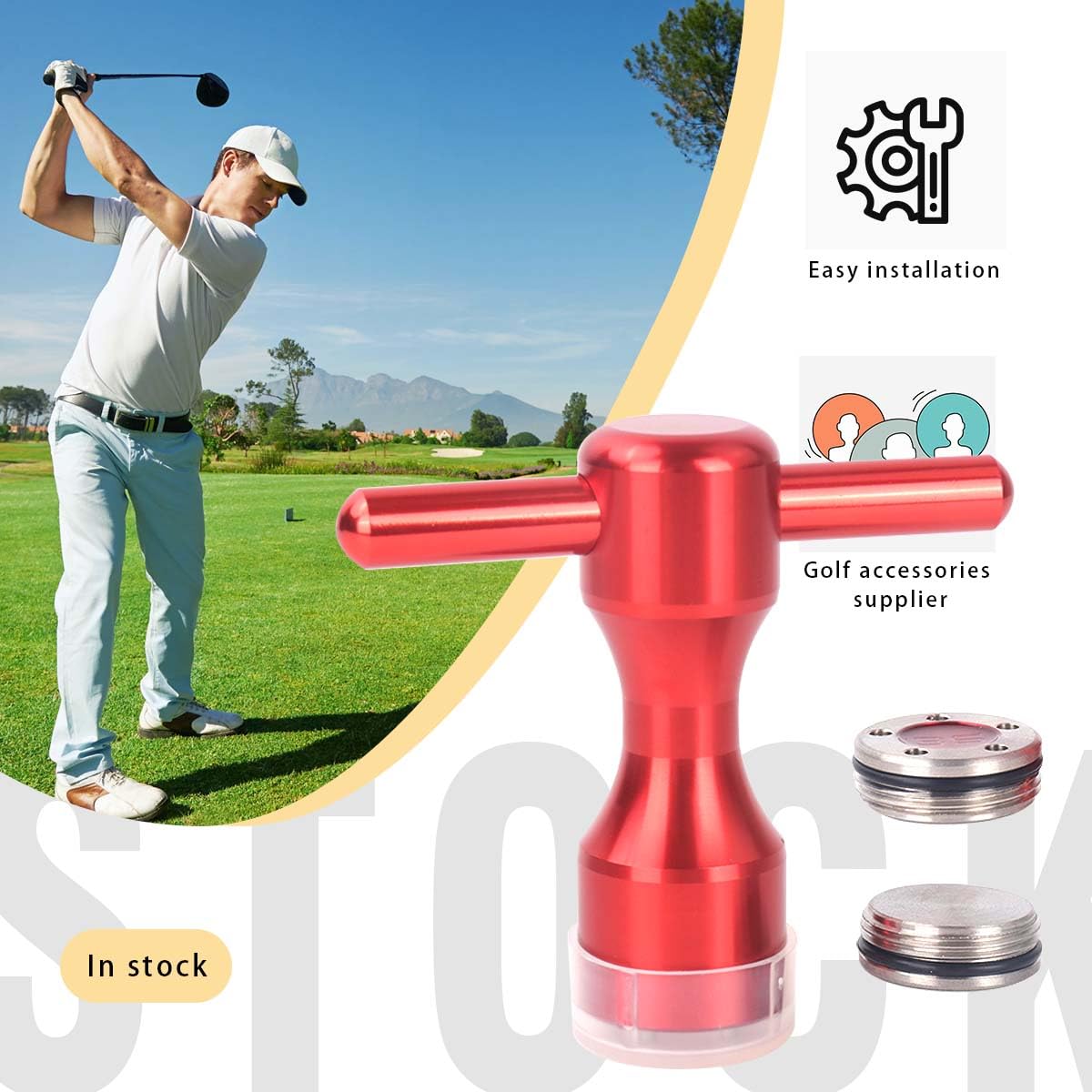 HISTAR 2-Piece Golf Club Weight Kit - Custom Red Weights & Red Wrench Tool for Titleist Scotty Cameron Putters | Perfect for Swing Balance Adjustment & Putter Customization | Golf Training & Professional Play Accessories