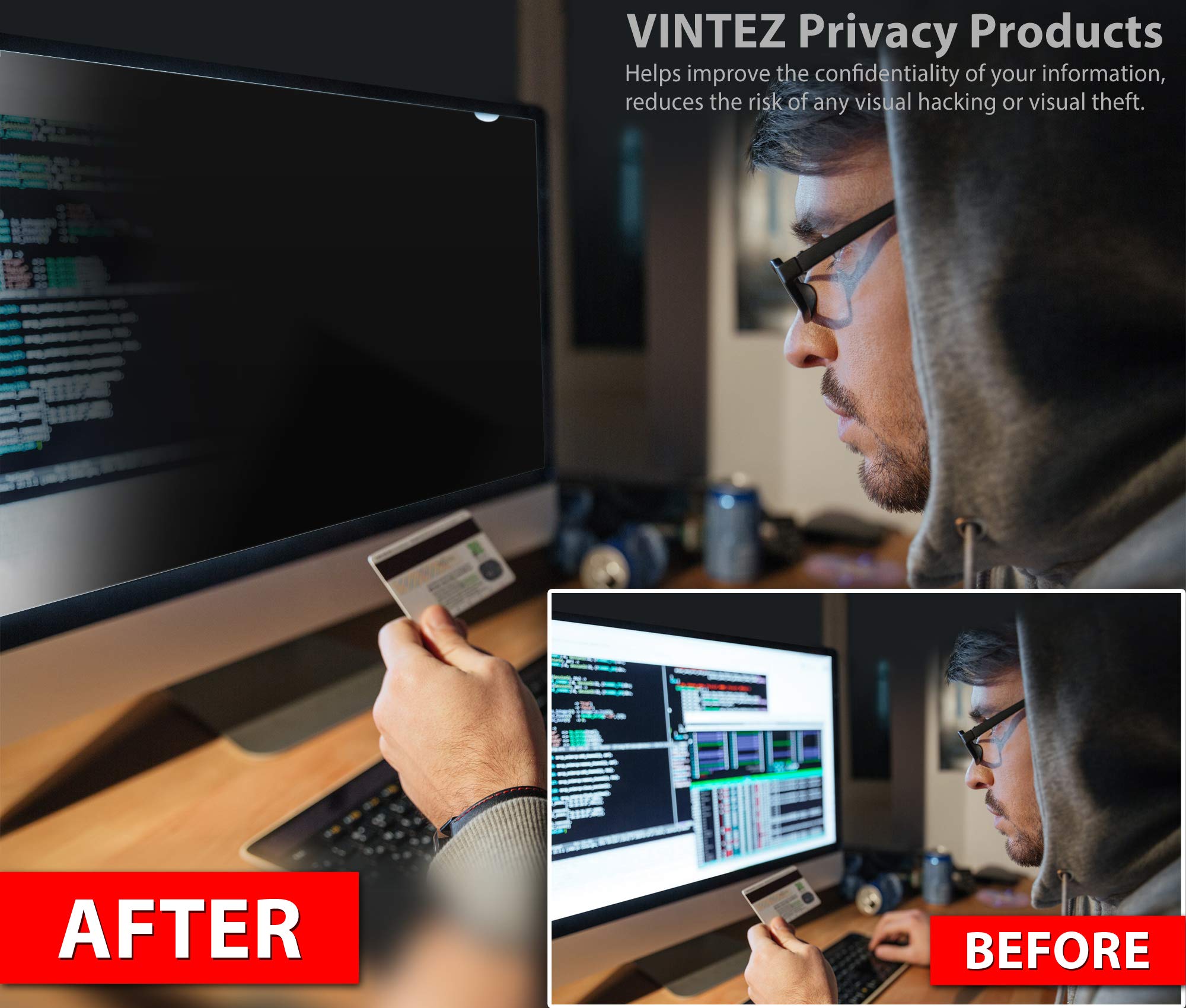 VINTEZ 2-Pack Privacy Screen Filter Set - 24