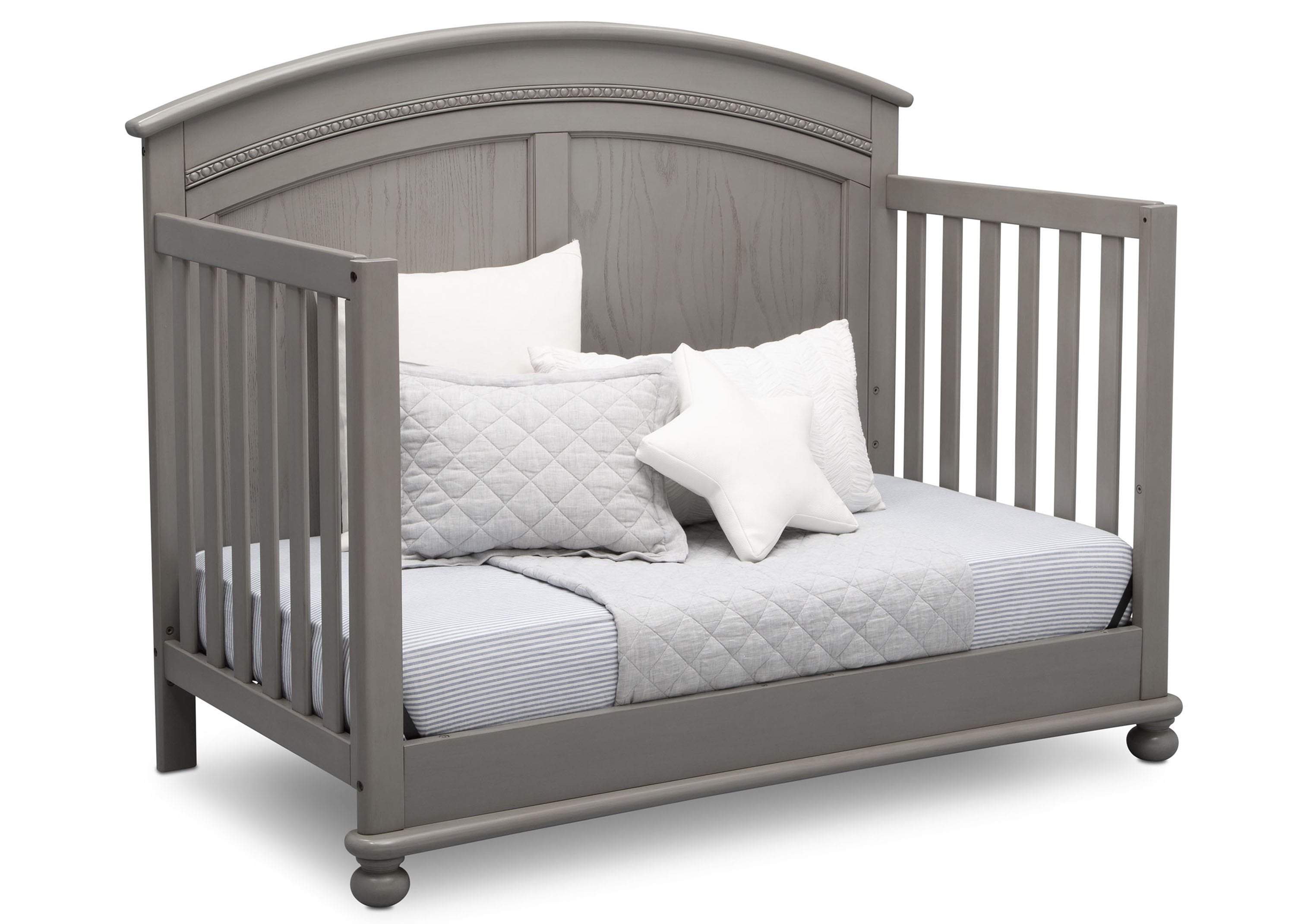 Ainsworth 4-in-1 Convertible Baby Crib - Toddler Bed, Daybed & Full-Size Bed - Safe Nursery Furniture for Newborns & Kids - Perfect for Bedrooms & Daycare Centers