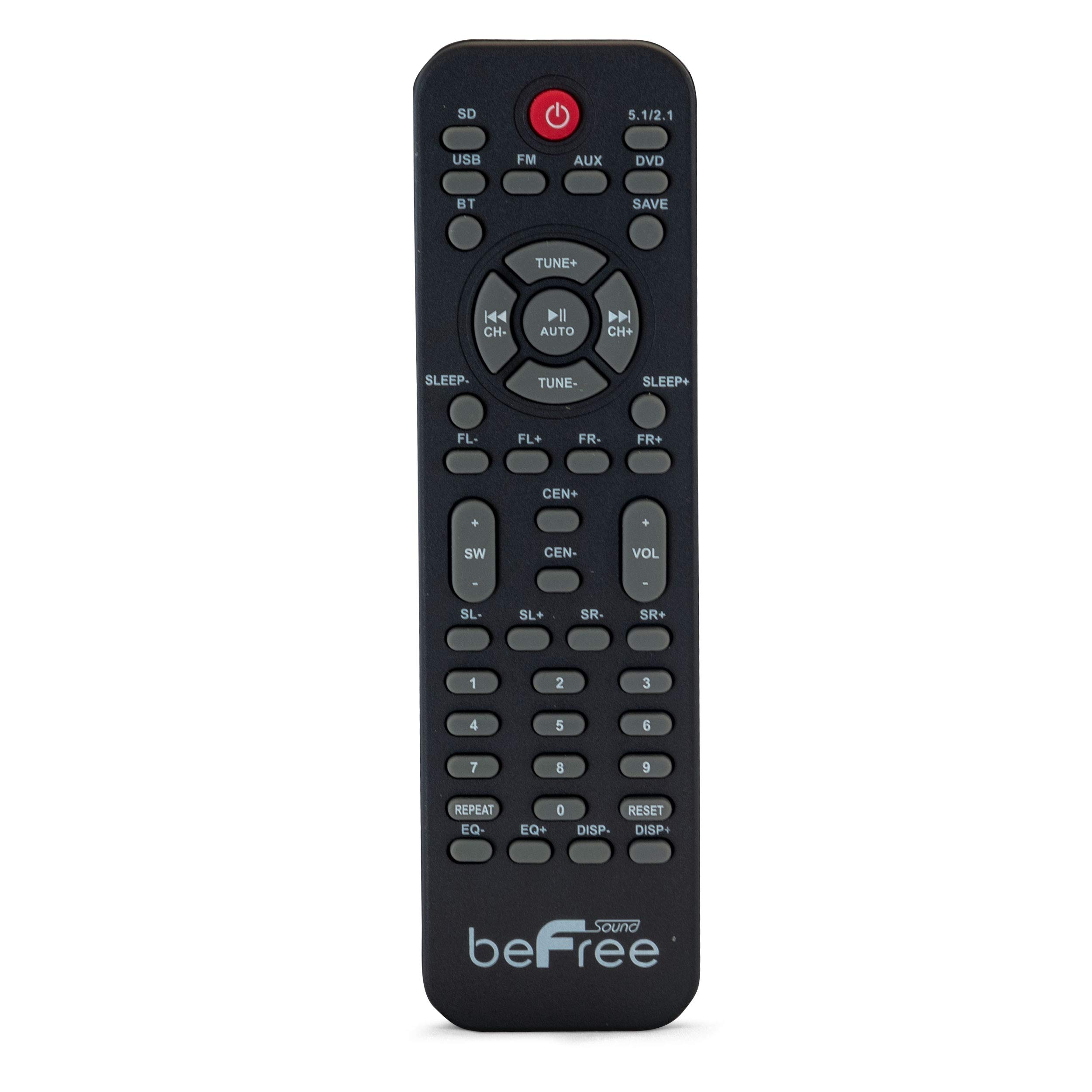 beFree Sound BFS-600 5.1 Channel Wireless Bluetooth Speaker System with Surround Sound - Red | Home Theater, Gaming & Movie Night Audio Solution