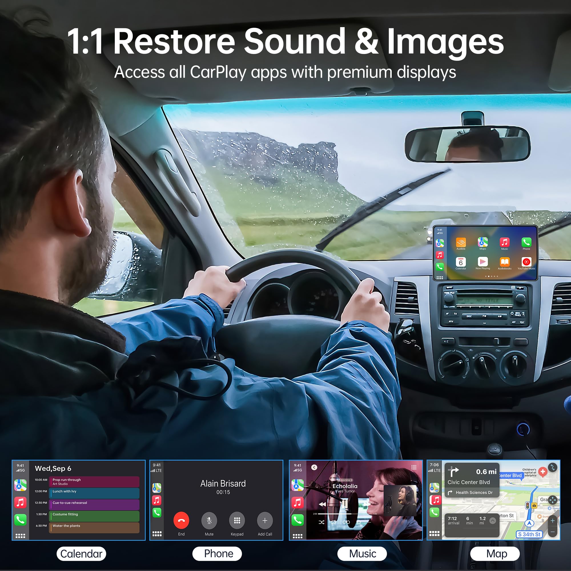 Wireless CarPlay Adapter for iPhone 2024 - Convert Wired to Wireless CarPlay Dongle, Zero Latency Plug & Play, Compatible with Cars 2017+ & iOS 10+ - Perfect for Hands-Free Driving & Seamless Music Streaming