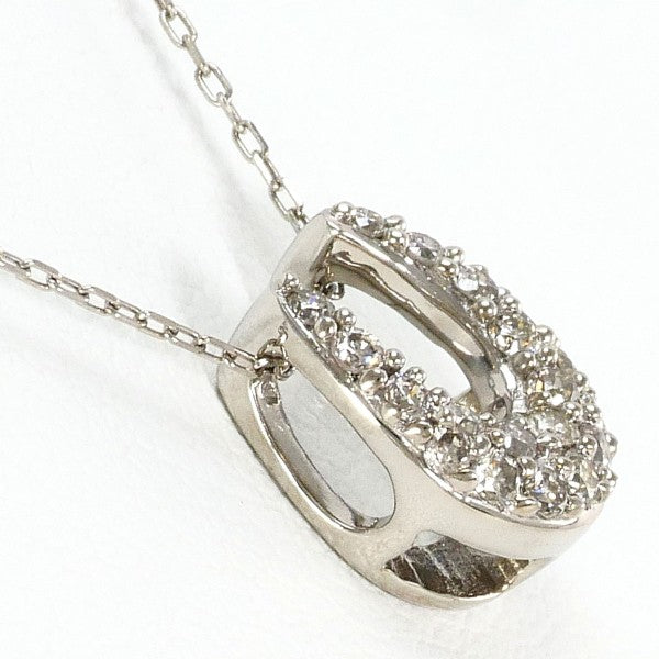 18K White Gold Diamond Necklace for Women - Elegant Pendant Jewelry Gift for Anniversary, Wedding & Special Occasions