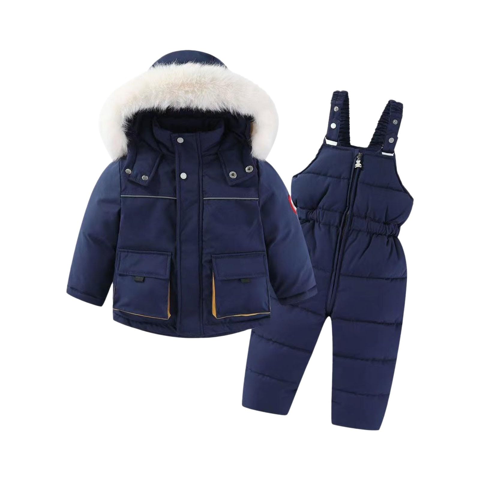 **Toddler 2-Piece Snowsuit for Boys & Girls - Winter Coat & Snow Pants Set - Warm Kids Snow Jacket & Pants for Outdoor Play, Skiing & Snow Adventures**