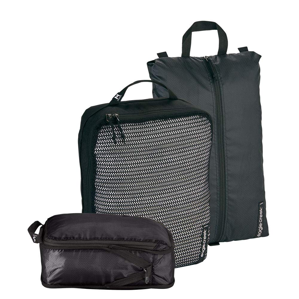 Eagle Creek Unisex Pack-It Essentials Set - Travel Organizer for Clothes & Accessories | Durable Black Packing Cubes for Suitcase, Backpack & Carry-On | Perfect for Business Trips & Vacations