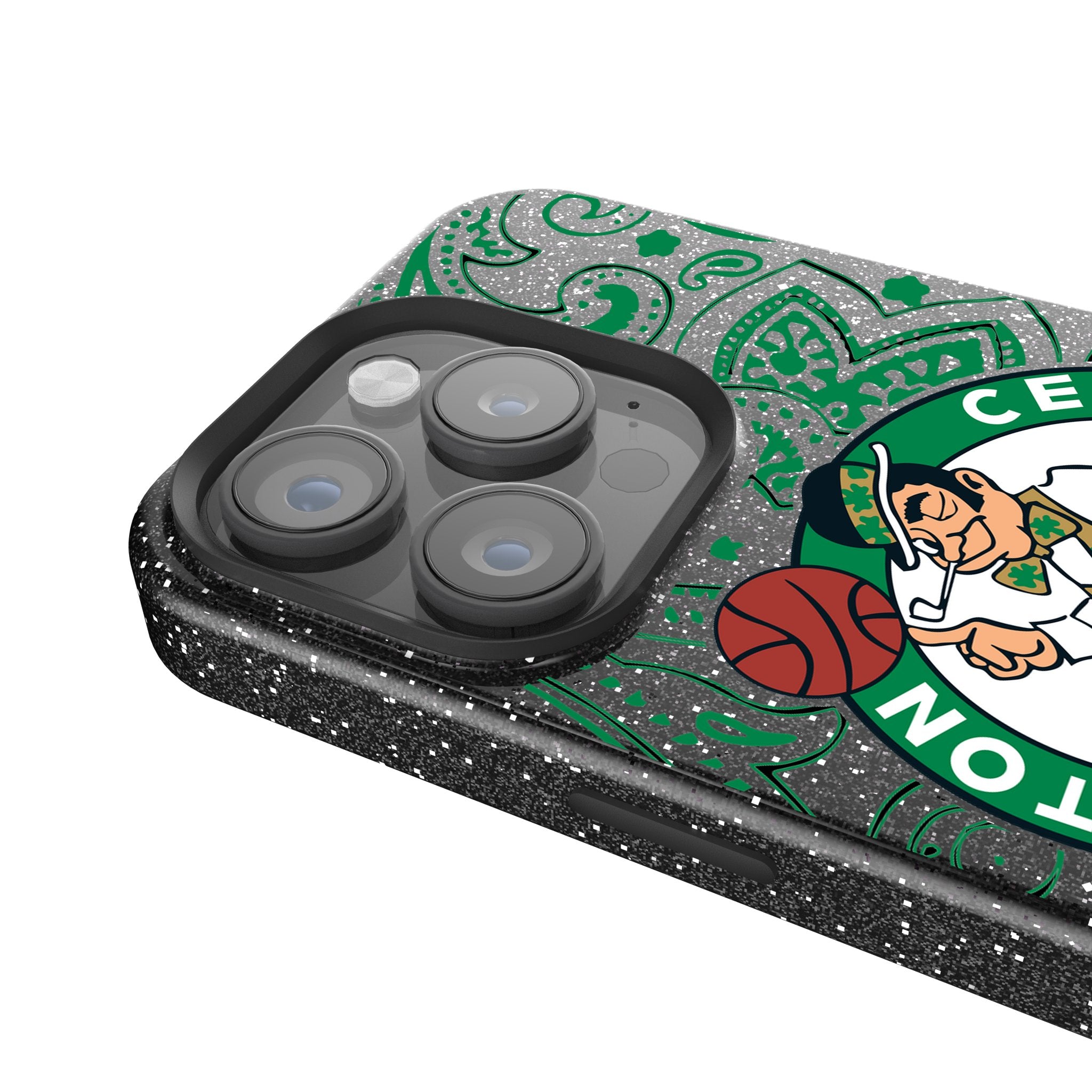 Boston Celtics Paisley Bling Phone Case - Stylish Protective Cover for iPhone & Android - Perfect for Celtics Fans, Game Days & Everyday Use