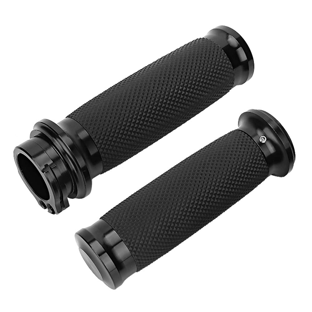 **Durable 25mm Motorcycle Handlebar Grips - High Strength Bike Hand Grips for Enhanced Control & Comfort (Black) - Perfect for Cruisers, Dirt Bikes & Long Rides**