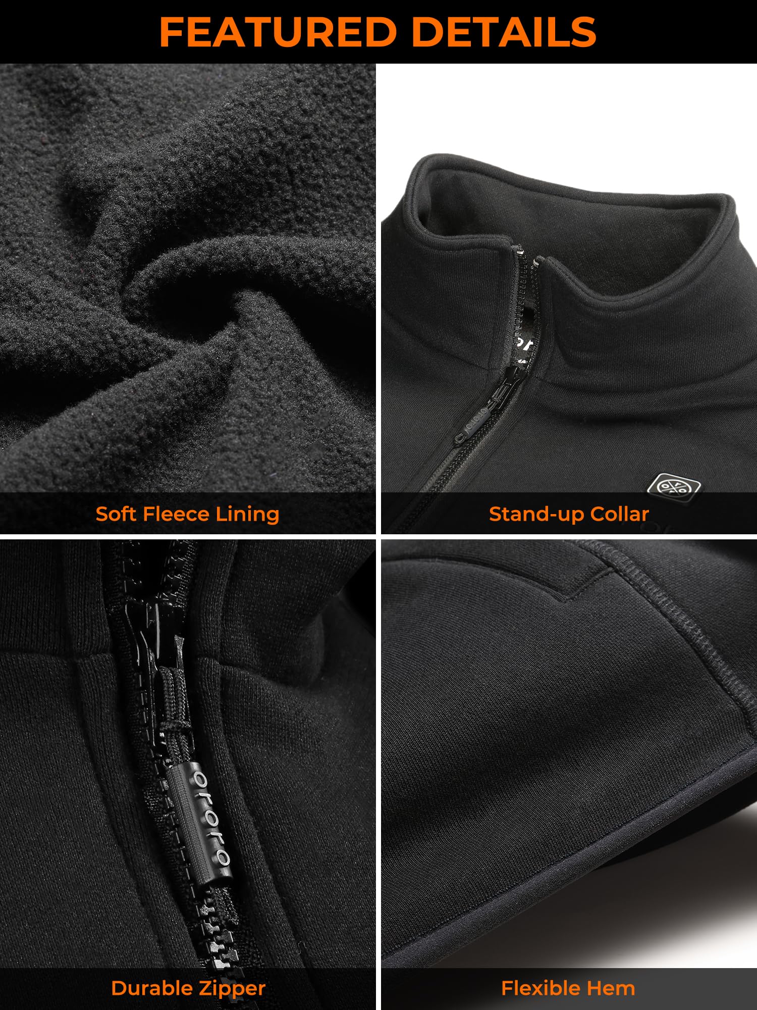ORORO Women's Heated Fleece Jacket with Rechargeable Battery - Winter Warm Electric Heated Coat for Outdoor Activities, Hiking, and Cold Weather (Charger Not Included)