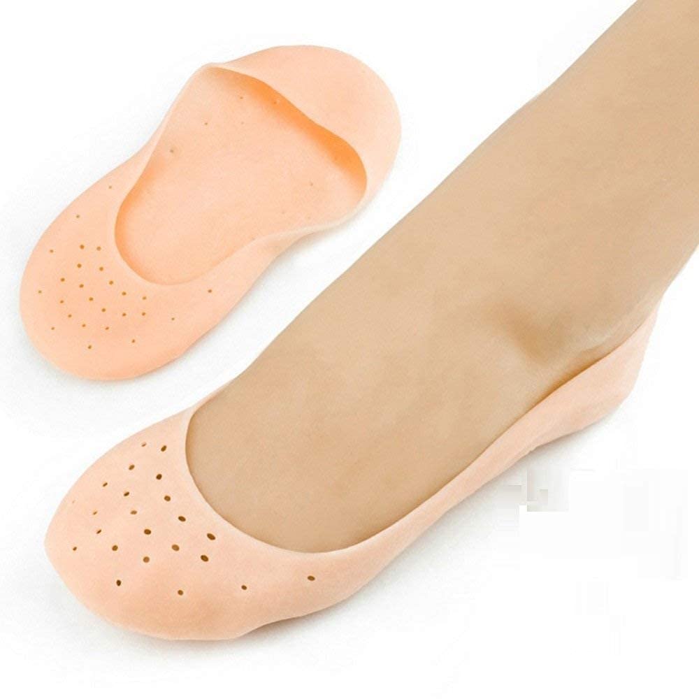 Full Length Silicone Foot Protector Moisturizing Socks for Dry Cracked Feet & Heel Pain Relief - Breathable Anti-Slip Heel Pads for Overnight Foot Care - Perfect for Sleeping, Pedicures & Diabetic Foot Therapy