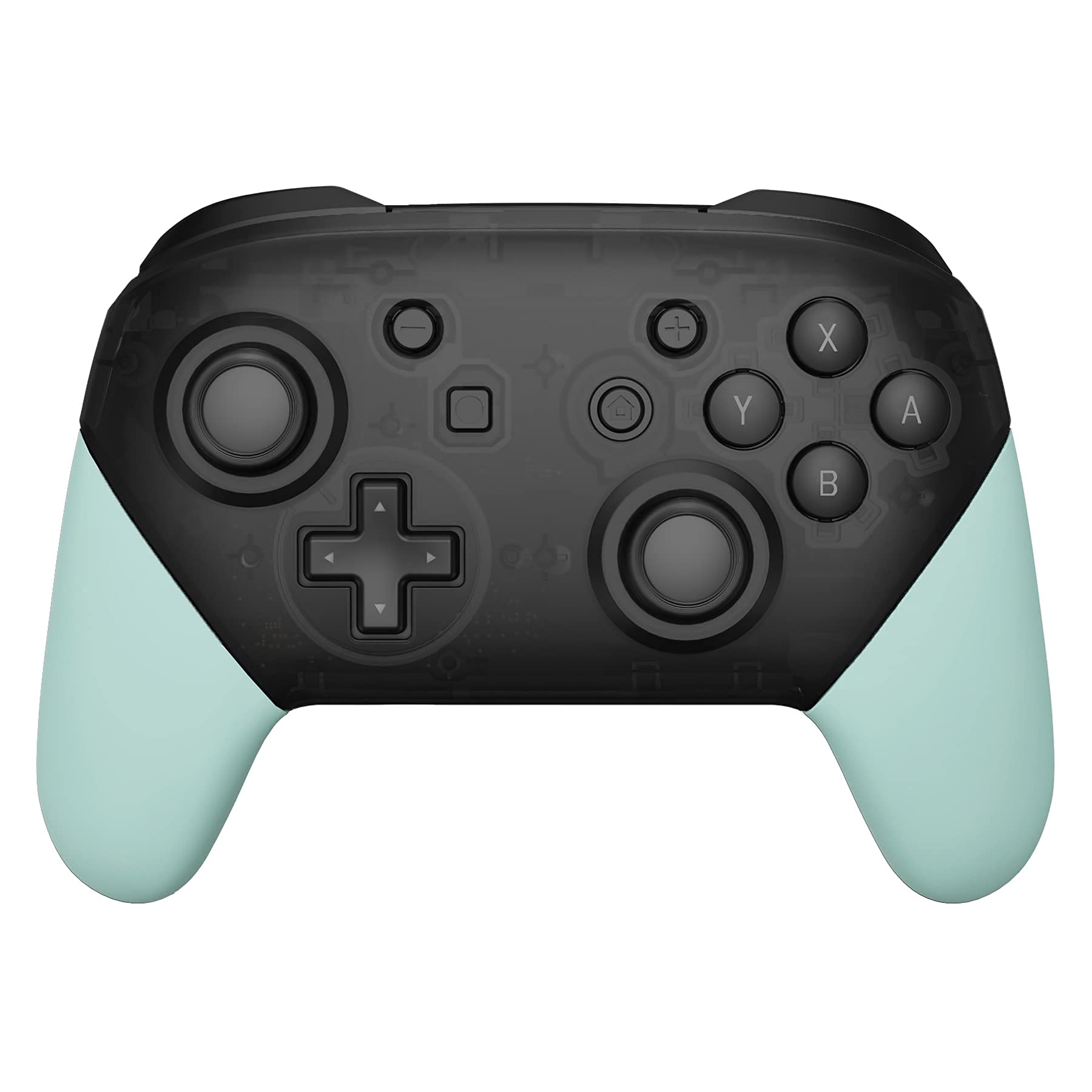 ExtremeRate Light Cyan Replacement Handles for Nintendo Switch Pro Controller - DIY Custom Grip Shell (Controller Not Included) - Perfect for Gaming, Comfort & Personalization