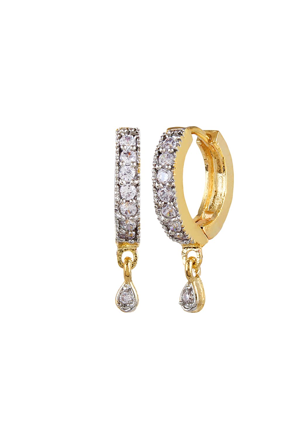 YouBella Stylish Gold Plated Stud & Hoop Earrings Set for Women & Girls - Traditional Jewelry Gift for Parties, Weddings & Everyday Wear