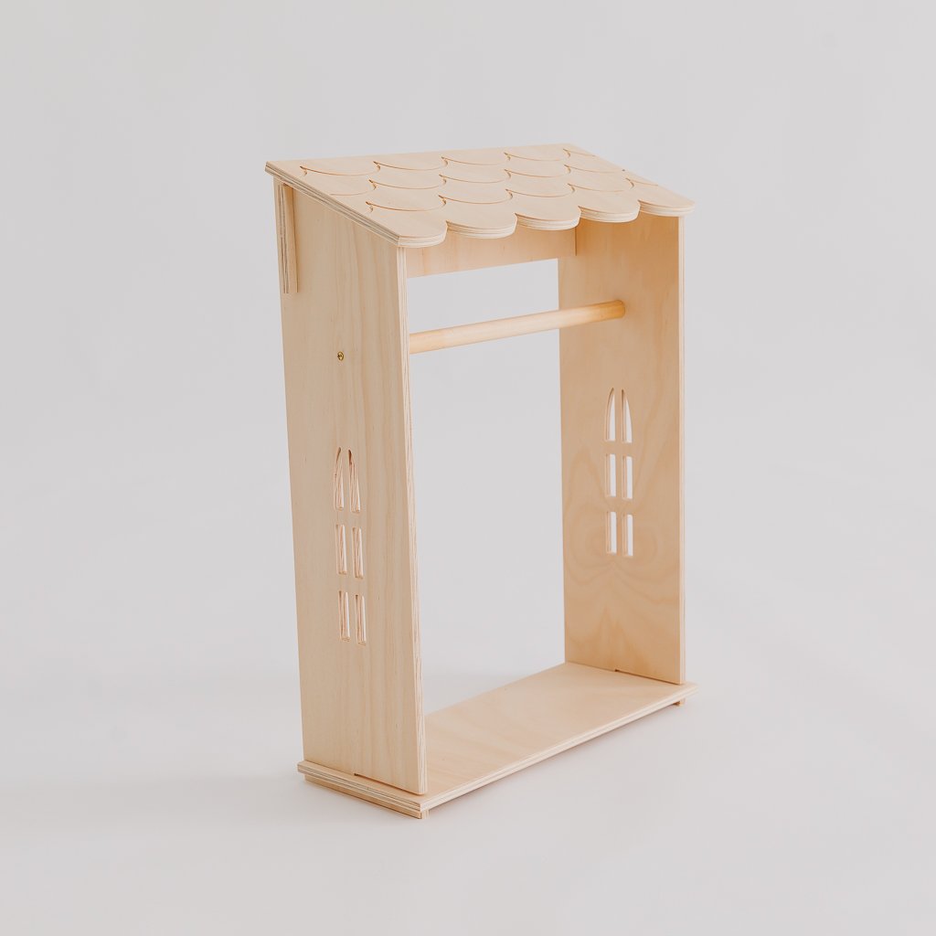 Stylish Doll Clothes Rack for American Girl & Barbie - Perfect for Kids Room Organization & Playtime Display