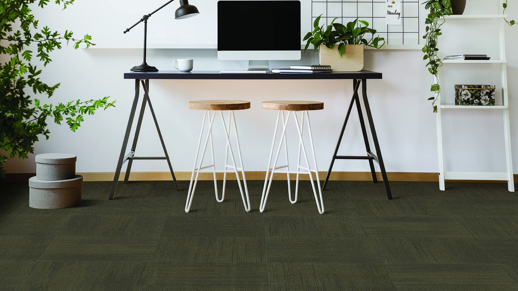 Mohawk Elite 24x24 Inch Berber Loop Pile Carpet Tiles - 0.1