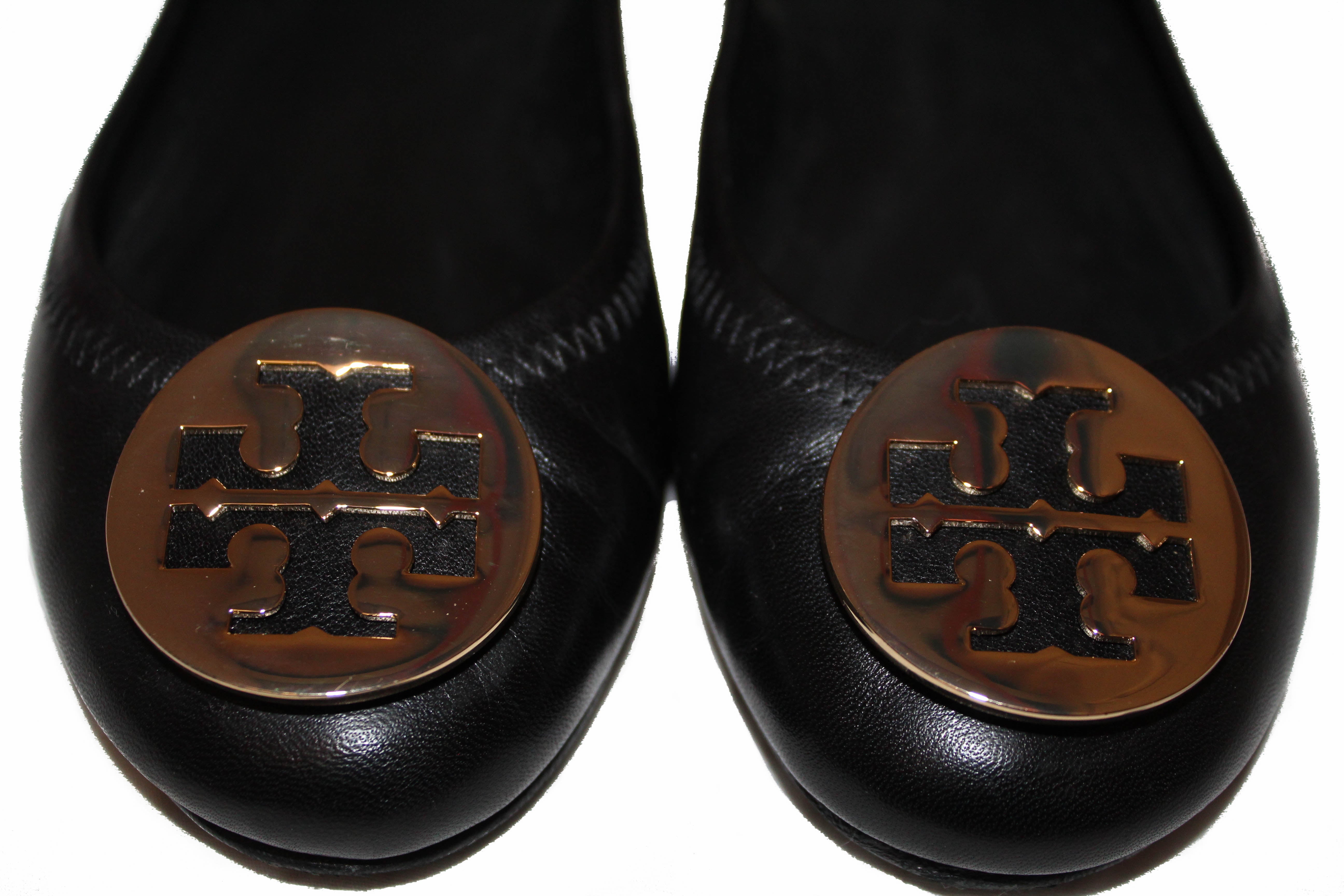 Authentic Tory Burch Black Ballet Flats Size 7M | Comfortable Women's Shoes for Work, Travel & Everyday Wear
