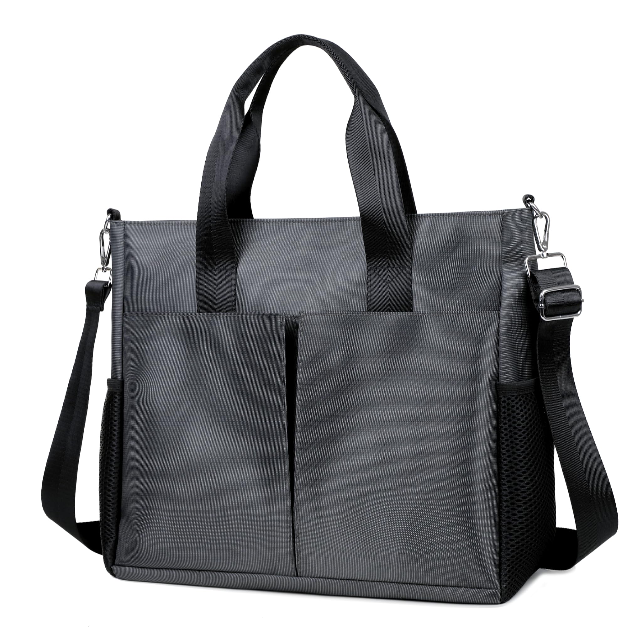 Oxford Canvas Tote Bag for Women & Men - Waterproof Nylon Crossbody Shoulder Bag with Multi-Pockets - Laptop Work Bag for Teachers, Office, Travel & Outdoor Activities | Perfect for Commuting, Shopping & Daily Use