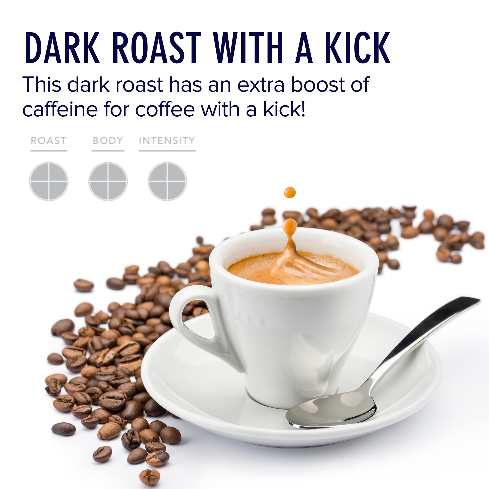 Ellis Coffee Red Eye Dark Roast Pods - 24 K-Cups for Keurig Brewers - Bold Morning Boost
