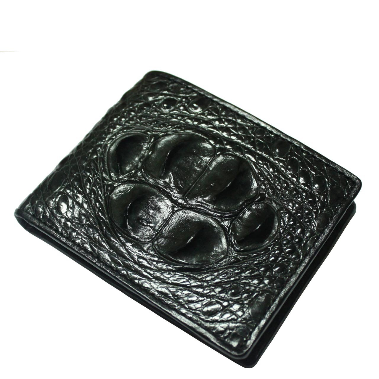 Genuine Crocodile Leather Bifold Wallet for Men - Premium Alligator Skin Billfold with RFID Protection - Perfect for Business, Travel & Everyday Use