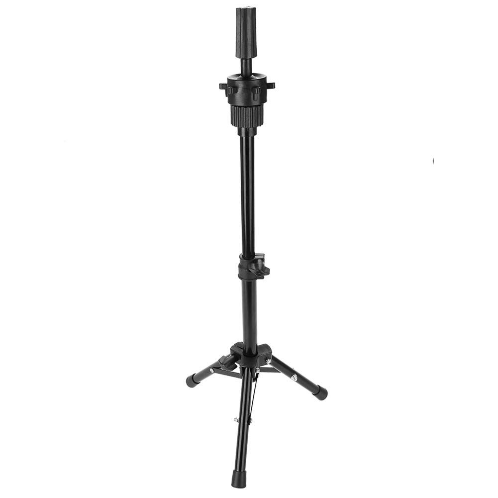 Adjustable Tripod Stand Holder for Hairdressing Training & Salon Mannequin Head - Black | Perfect for Cosmetology Practice, Wig Styling, and Beauty School Demonstrations
