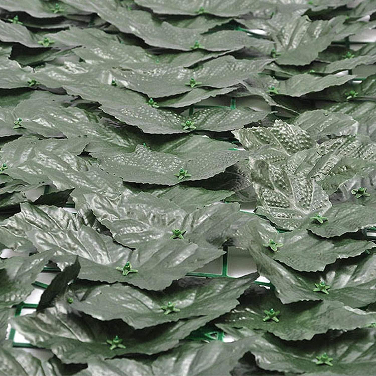 Artificial Ivy Privacy Fence Screen - 0.5x1m Dark Green Hedge Screening Roll - Realistic Leaf Decor for Garden Fence, Balcony & Patio Privacy | UV Resistant Outdoor Use