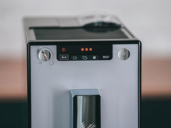 Melitta SOLO E950-103 Compact Bean to Cup Coffee Machine - Automatic Espresso & Cappuccino Maker for Home or Office - Silver/Black - Perfect for Small Kitchens & Workspaces