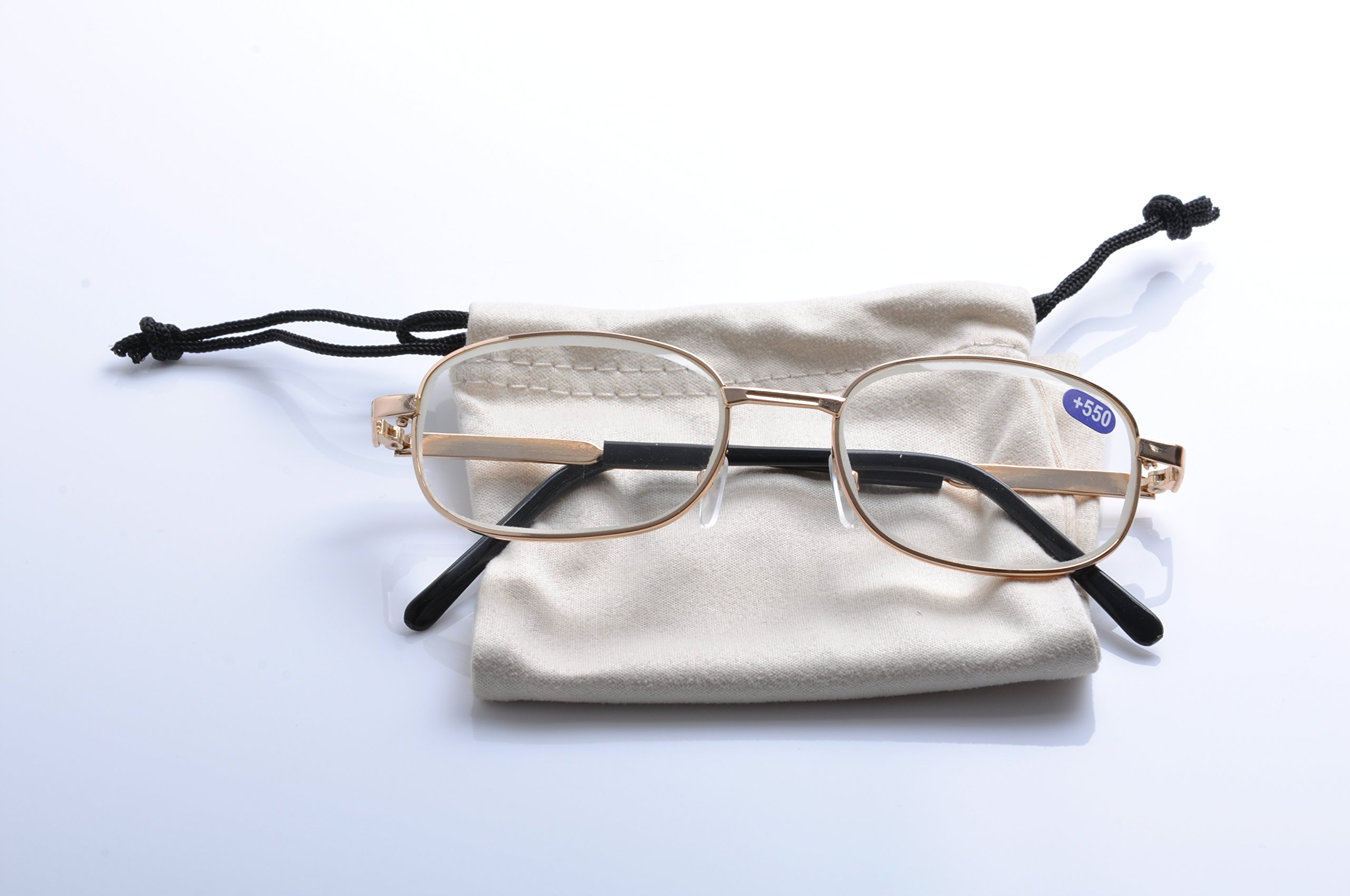Stylish Metal Full Rim Reading Glasses for Men & Women - Lightweight Comfortable Eyewear for Reading, Working & Daily Use