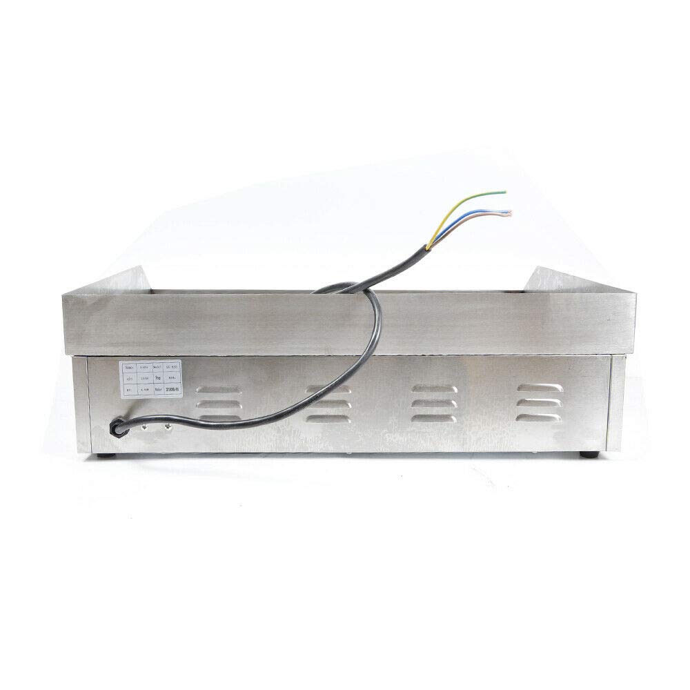 TFCFL Commercial Electric Griddle Grill 110V 4400W, Stainless Steel Countertop Flat Grill with Adjustable Temperature Control, Perfect for Restaurant, Outdoor BBQ, and Home Cooking - No Plug, Air Switch Connection
